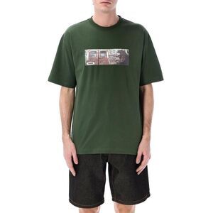 XLARGE Graphic T-Shirt with Ape and Subway Print Men GREEN T-Shirts
